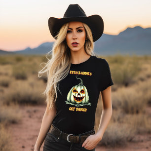Zelfs baddies krijgen Saddies Evil Pumpkin T-shirt