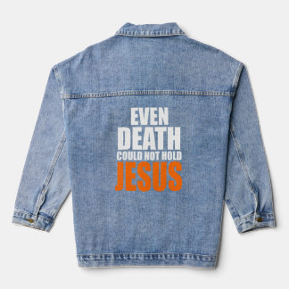 Zelfs de dood van de christersten kon Jezus Christ Denim Jacket