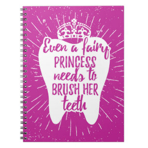 Zelfs een fairy prinses moet haar tanden poetsen notitieboek