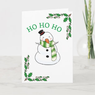 **ZELFS EEN SNEEUWMAN KAN HO HO HO ZEGGEN** KAART