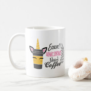 Zelfs eenhoorns hebben een koffiefeestje nodig koffiemok