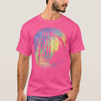 Zelfs Jezus had een visverhaal Jezus vis zoutwater T-shirt