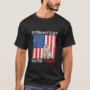 Zelfs Mijn Kat Haat Trump Tegen Trump Amerikaanse T-shirt