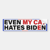 Zelfs mijn kat hates Biden - eigenaar van anti-Bid Bumpersticker (Voorkant)
