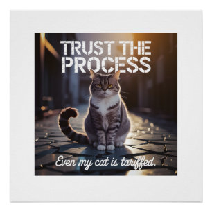 Zelfs Mijn Kat Is Belast - Vertrouw Op Het Proces Perfect Poster