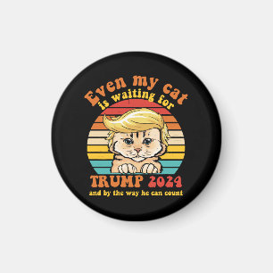 Zelfs Mijn Kat Wacht Op Trump 2024 Kleding Magneet