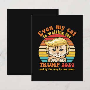 Zelfs Mijn Kat Wacht Op Trump 2024 Kleding RSVP Kaartje