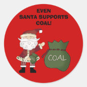 ZELFS SANTA ONDERSTEUNT KOLEN! sticker (Voorkant)