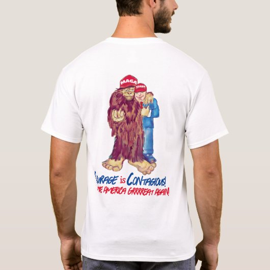 Zelfs Sasquatch houdt van Trump! T-shirt (Achterkant)