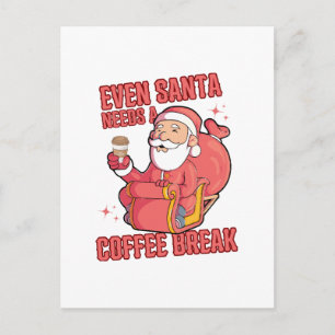 Zelfs Sinterklaas heeft een koffiepauze nodig Briefkaart
