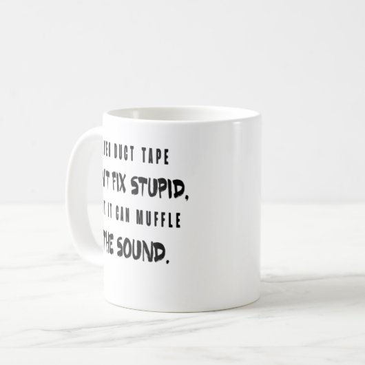Zelfs tapes kunnen niet vloeiend zijn, maar ze kun koffiemok (Voorkant links)