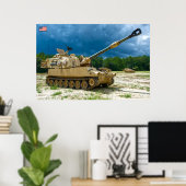 ZELFSTANDIG HOWITZER - M109 Paladin Poster (Thuiskantoor)