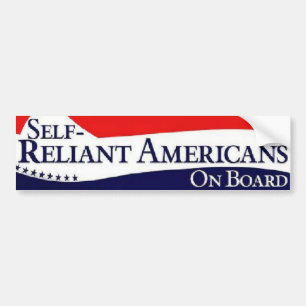 Zelfstandige Amerikanen aan boord (patriottisch) Bumpersticker
