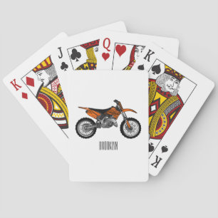 Zelfstandige motorfiets voor gebruik buiten de weg pokerkaarten