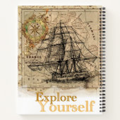 Zelfverbetering Quote Ontdek jezelf elegant Notitieboek (Achterkant)