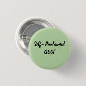 zelfverklaard goud ronde button 3,2 cm (Voorkant /achterkant)