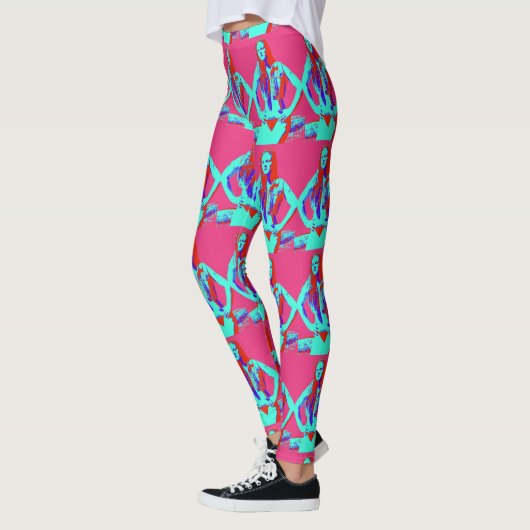 zelfvertrouwen zeg je wat een roze bikini meisje leggings (Links)