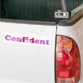 Zelfverzekerd gespeld met roze bloemen bumper stic bumpersticker (Op Truck)