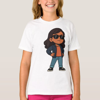 Zelfverzekerd Meisje in Streetwear – Brutaal MEISJ T-shirt