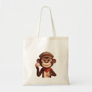Zelfverzekerde Aap Boodschappentas Tote Bag