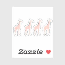 Zelfverzekerde Giraffes Waterfles Stickers