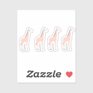 Zelfverzekerde Giraffes Waterfles Stickers