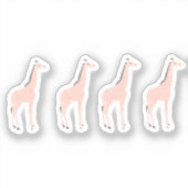 Zelfverzekerde Giraffes Waterfles Stickers (Voorkant)