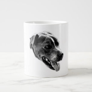 Zelfverzekerde glimlach Pitbull Mix Portret Mok