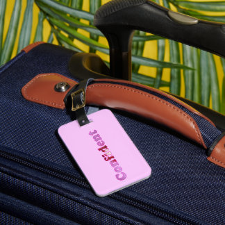 Zelfverzekerde Roze Gepersonaliseerde Bagage Label