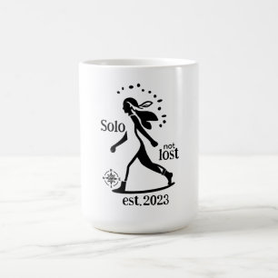 Zelfverzekerde Solo Reiziger Verklaring Koffiemok