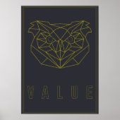 Zelfverzorging poster gele origami waarde (Voorkant)