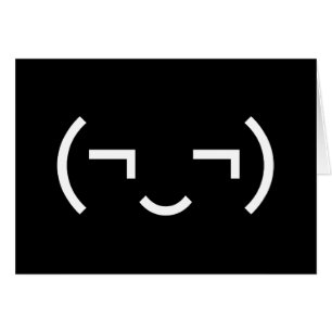 Zelfvoldane Emoticon (¬‿¬) Japanse Kaomoji Kaarten