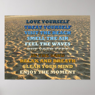 Zelfwaardering om voor jezelf te zorgen Quote Post Poster