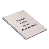 Zelfzorg is geen uitgave notitieboek (Rechterzijde)