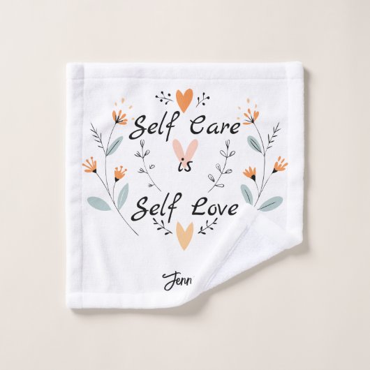 Zelfzorg is zelfliefde: omarm jezelf bad handdoek (Wasdoekje)