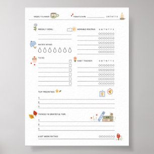 Zelfzorg Planner voor Bezig Moeders Knus Welzijn Poster