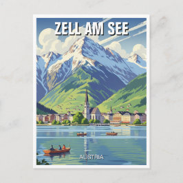 Zell am See Oostenrijk Reizen Briefkaart
