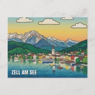Zell am See Oostenrijk Reizen Briefkaart