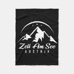 Zell Am See Oostenrijk Skigebied Skiën Snowboarden Fleece Deken