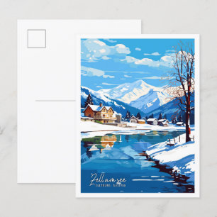 Zell am See Salzburg Oostenrijk Reizen Illustratie Briefkaart