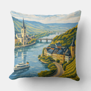 Zell Duitsland Vintage Reis Kunst Kussen