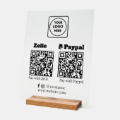Zelle PayPal | Code QR Scan pour payer le logo de (Angle)