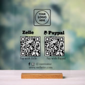 Zelle PayPal | Code QR Scan pour payer le logo de (Neutre)