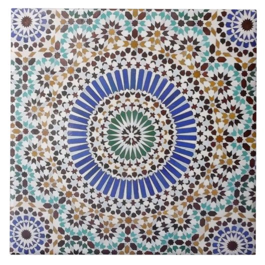 Zellige marocaine keramische tegel tegeltje (Voorkant)