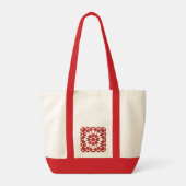ZELLIGE, Marokkaanse rode mozaïek Tote Bag (Achterkant)