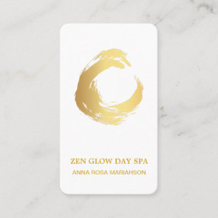 ** Zen Abstract Gold Brush Reiki Meditatie Yoga Visitekaartje