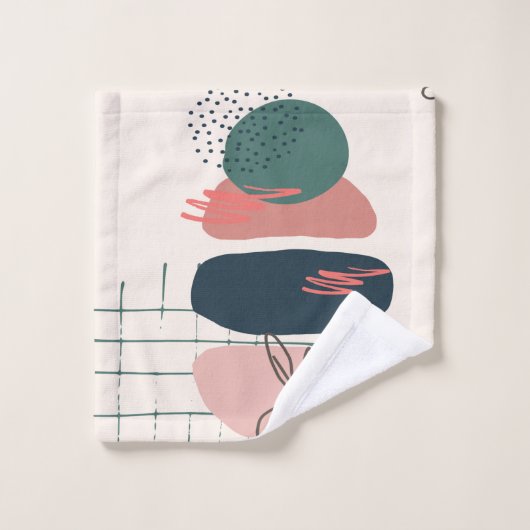 Zen Abstrait dans le thème rouge No2 (Gant de toilette)