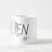 Zen AF Funny Humor Mandala Coffee Mok (Voorkant links)