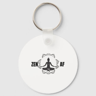 Zen Af Meditatie Yoga Lotus Bloem Vrouw Vrouwelijk Sleutelhanger