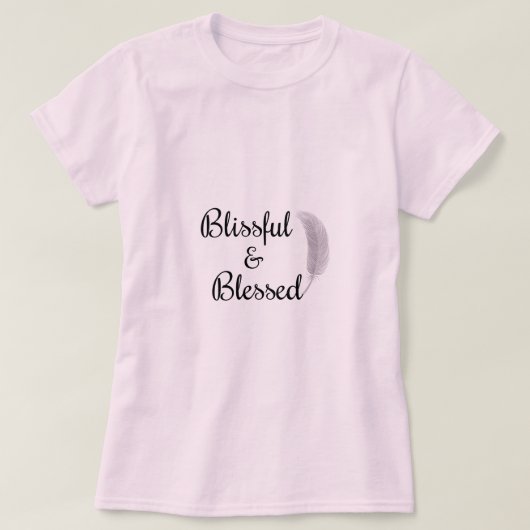 Zen Angel Feather positive énergie rose T-shirt (Design devant)